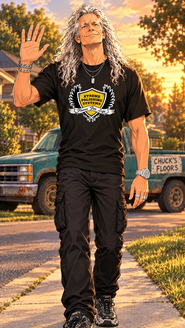 Chris walks up to Chuck's truck